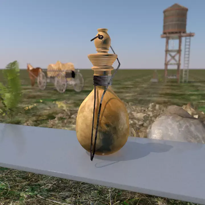 Medieval Gourd Water 3D model