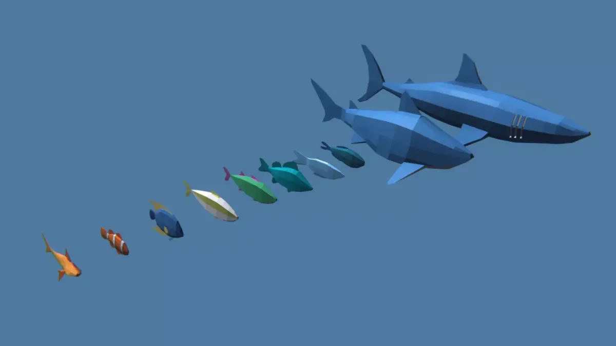 Fish Pack Low-poly 3D model