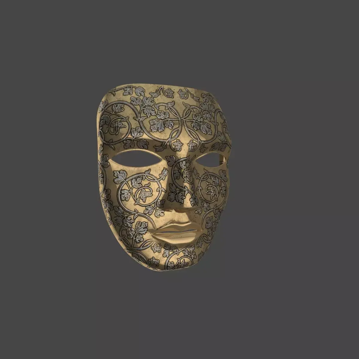Golden Mask Low-poly 3D model