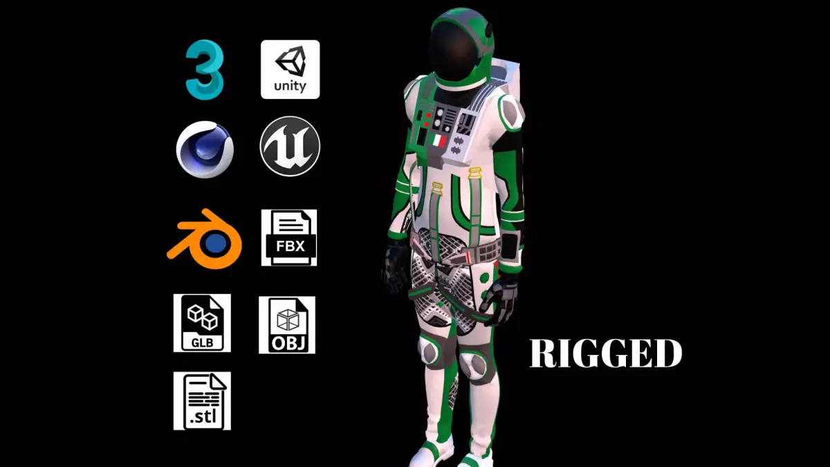 Astronaut Spacesuit Italy 3D model