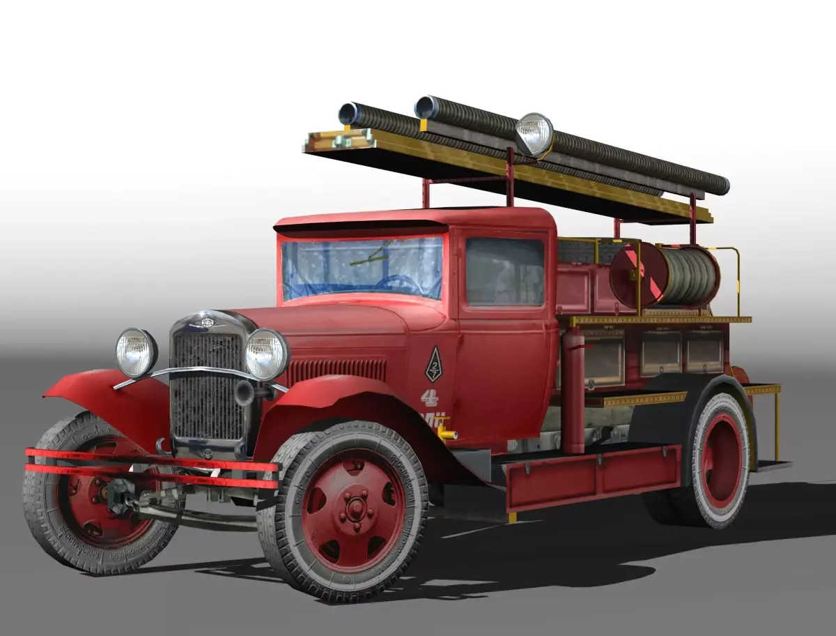 Firetruck PMG-1 Low-poly 3D model