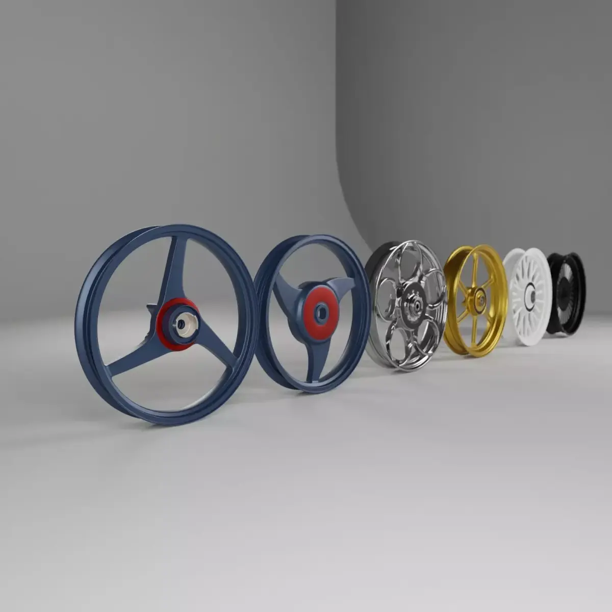 Motorcycle Mags Set Free 3D model
