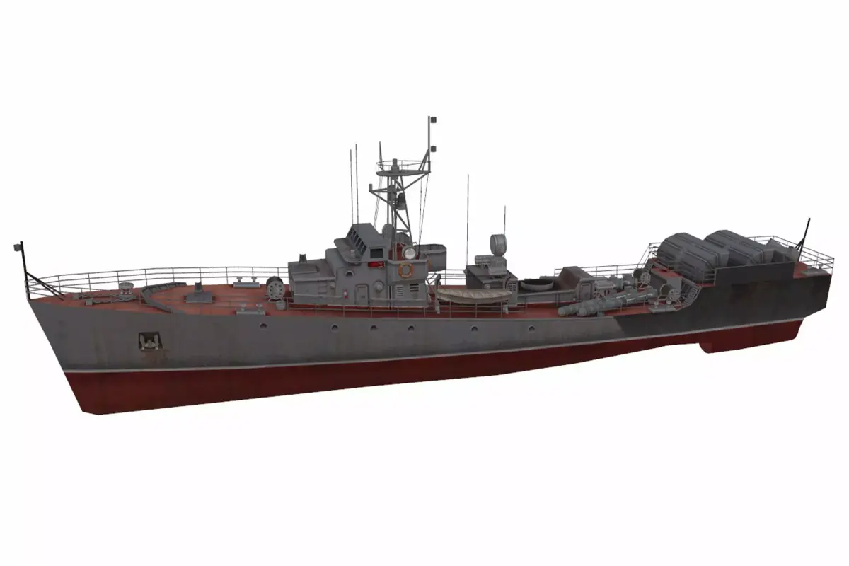 Poti-class corvette Low-poly 3D model