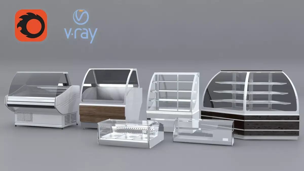 Commercial Food Display counters 3D model
