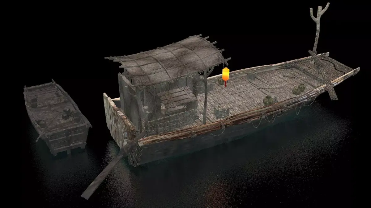 Chinese fishing boat 3D model get