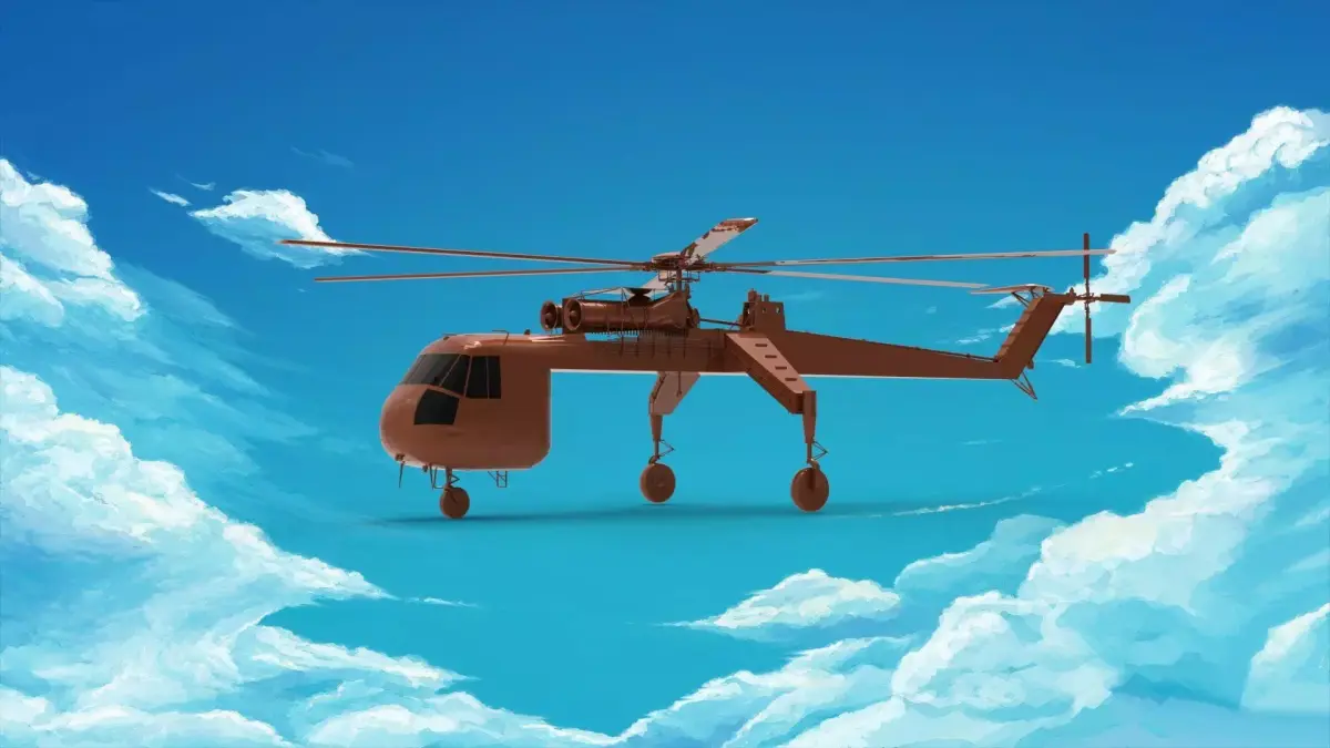 Sikorsky S-64 Skycrane 3D model