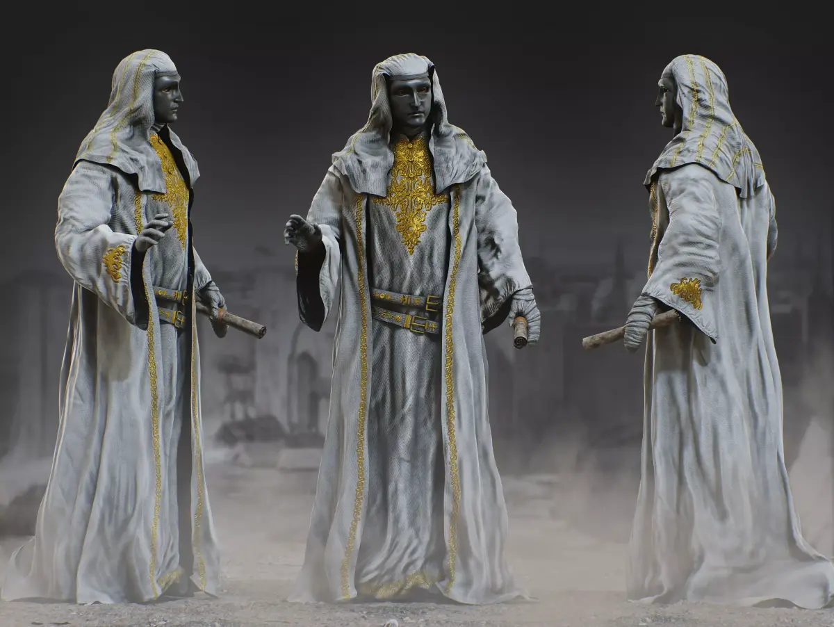 King Baldwin IV Low-poly 3D model
