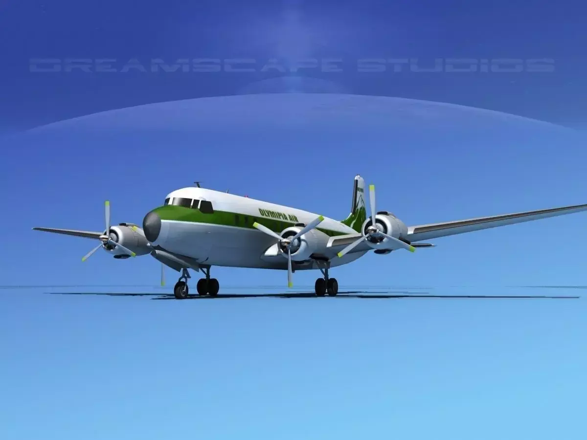 Douglas DC-7B Olympia Air 3D model