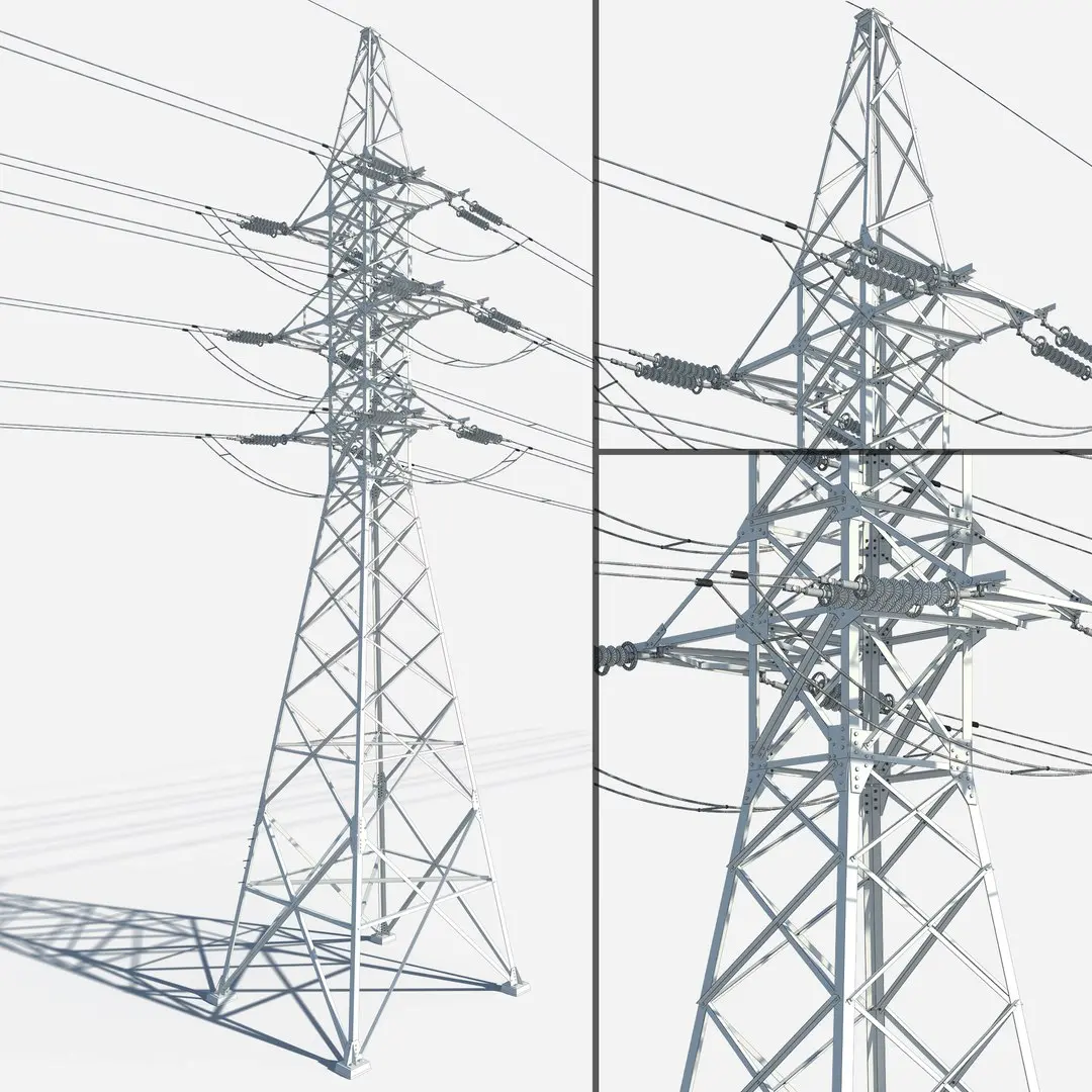 Electrical Power Line 3D model get