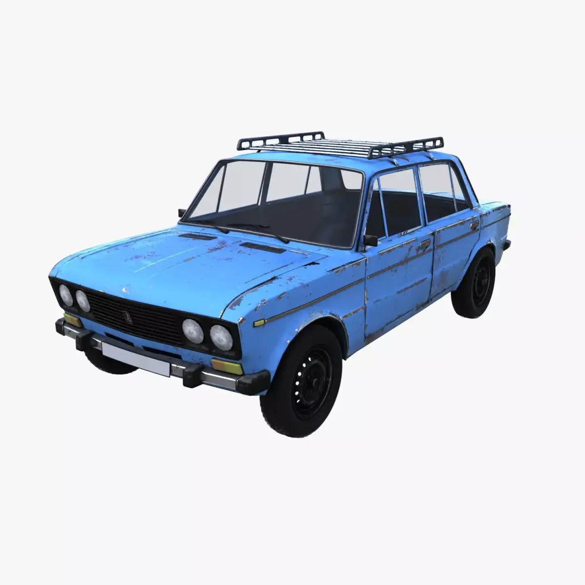 VAZ 2106 Base and Wheels FREE Free 3D model