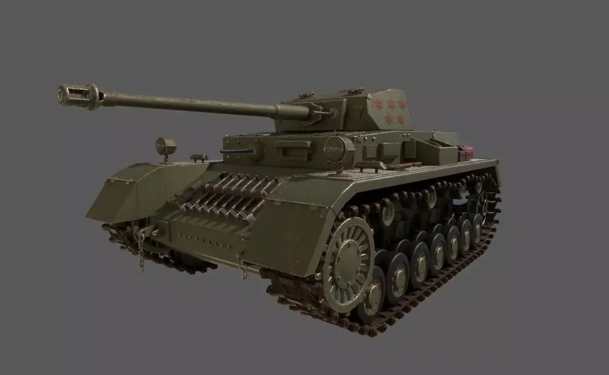 Bolder tank Low-poly 3D model