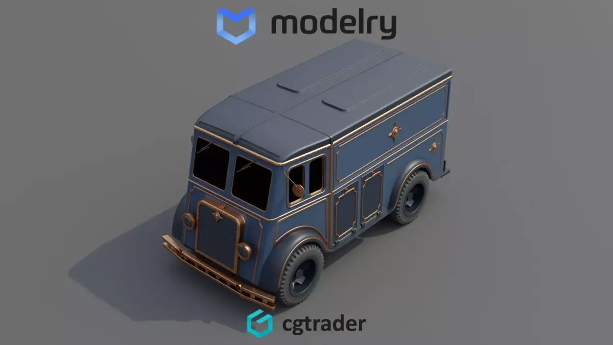 Delivery Van 3D model purchase