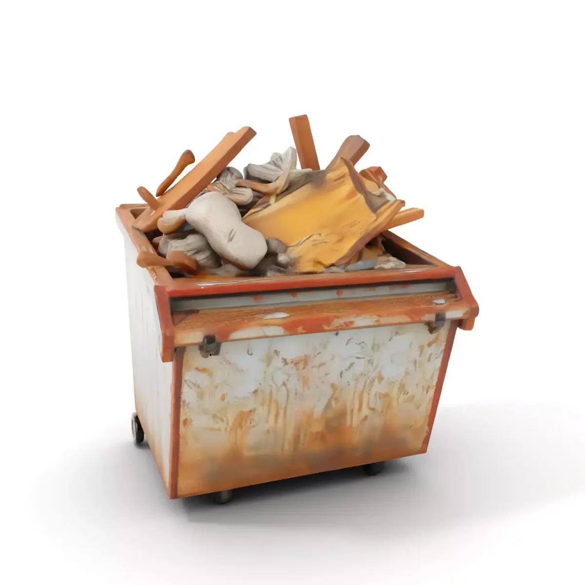 Industrial Dumpster with Debris Model Pack Low-poly 3D model purchase