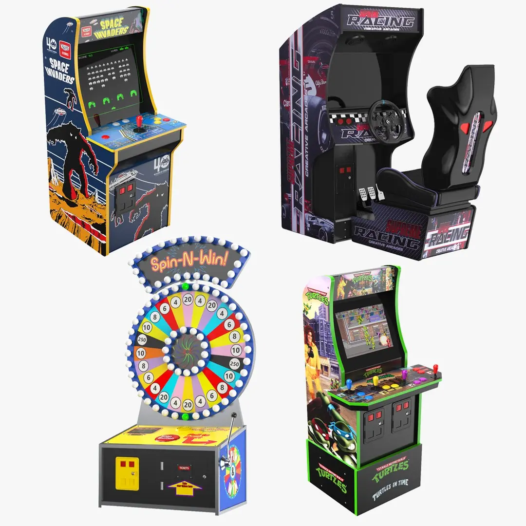 Four Arcade Games Collection 3D model