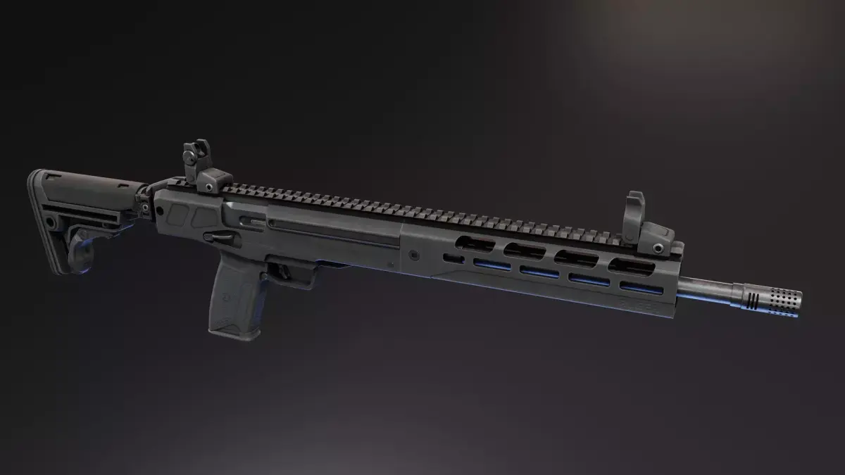 Ruger LC Carbine Low-poly 3D model
