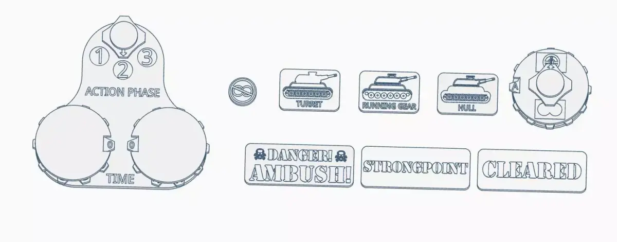 Token for Achtung Panzer 3D model