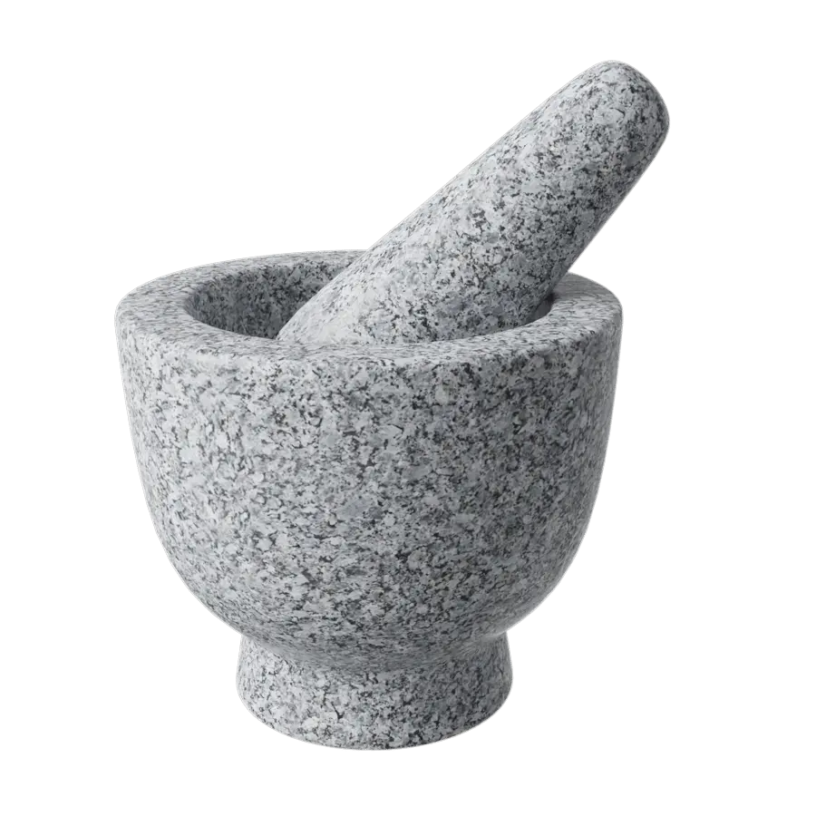  Stone Mortar &amp; Pestle Model, Light Grey 