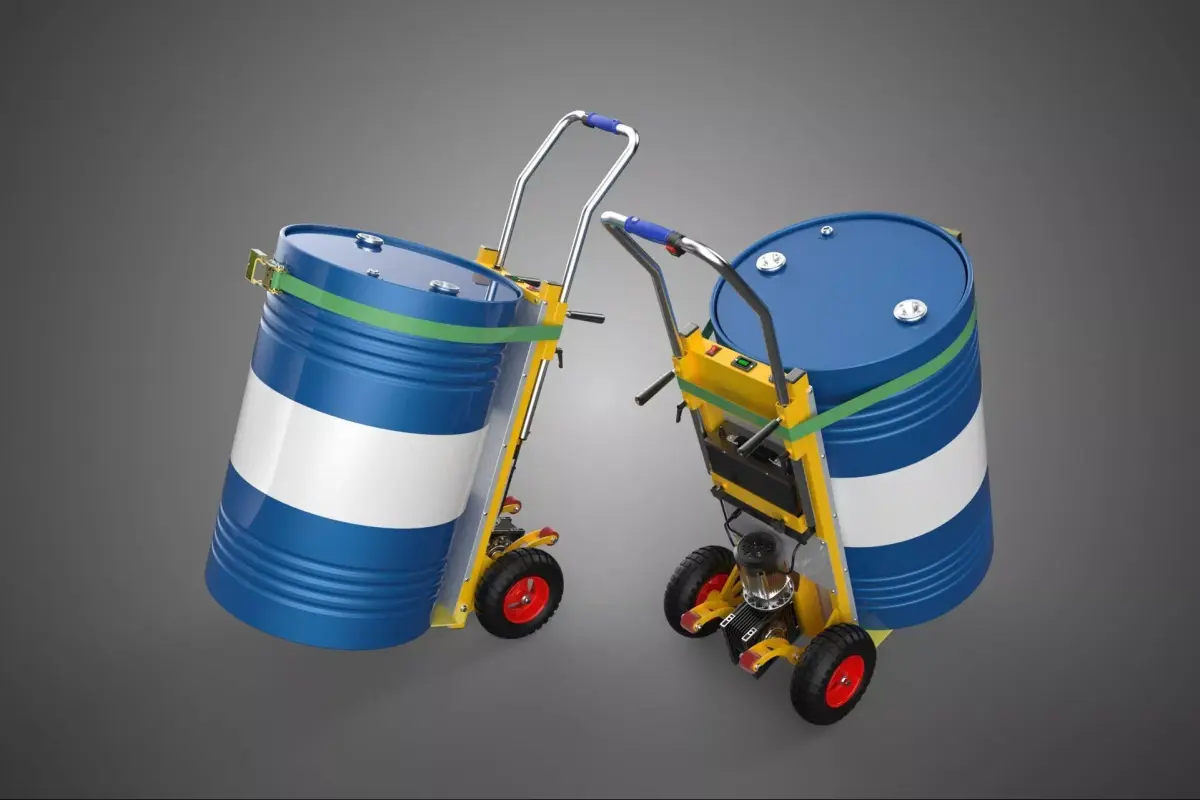 ELECTRIC STAIR CLIMBER HAND TRUCK CART TROLLEY STEEL DRUM BARREL 3D model