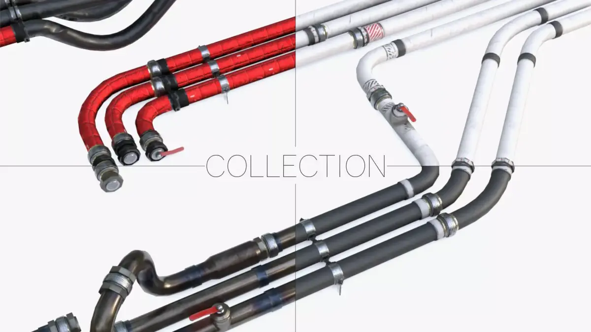 Modular Pipes - Sci-Fi Collection 3D Model Pack