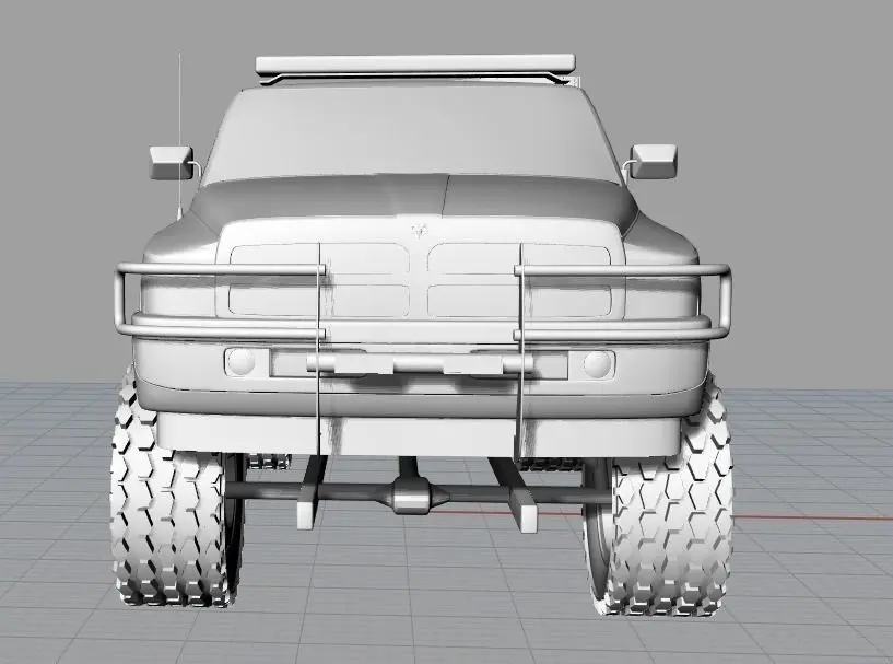 1996 Dodge Ram 1500 Brush Truck Free 3D print model