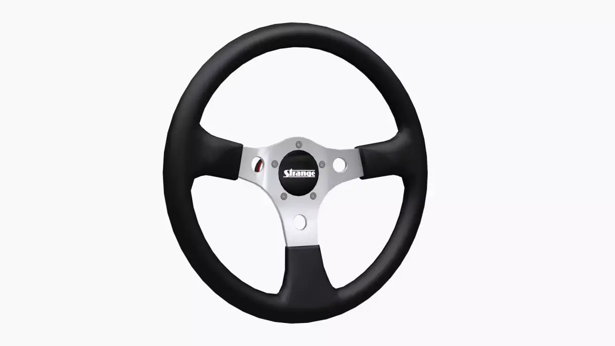 Strange Pro steering wheel Low-poly 3D model
