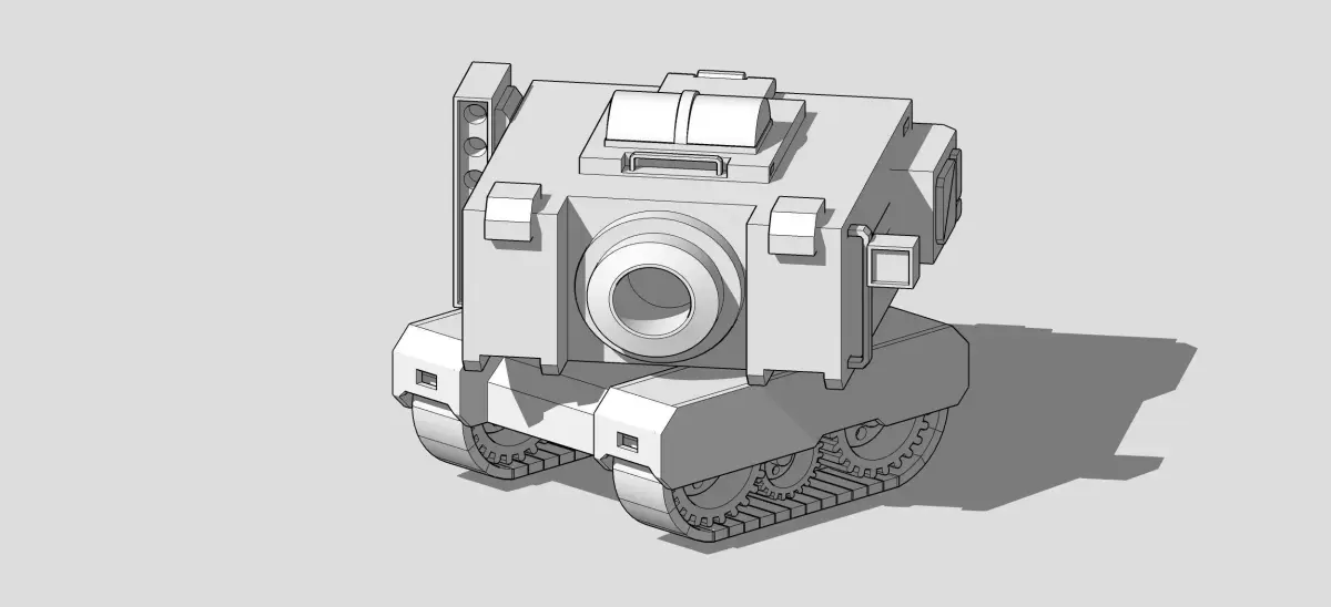 Cartoon style tank Low-poly 3D model