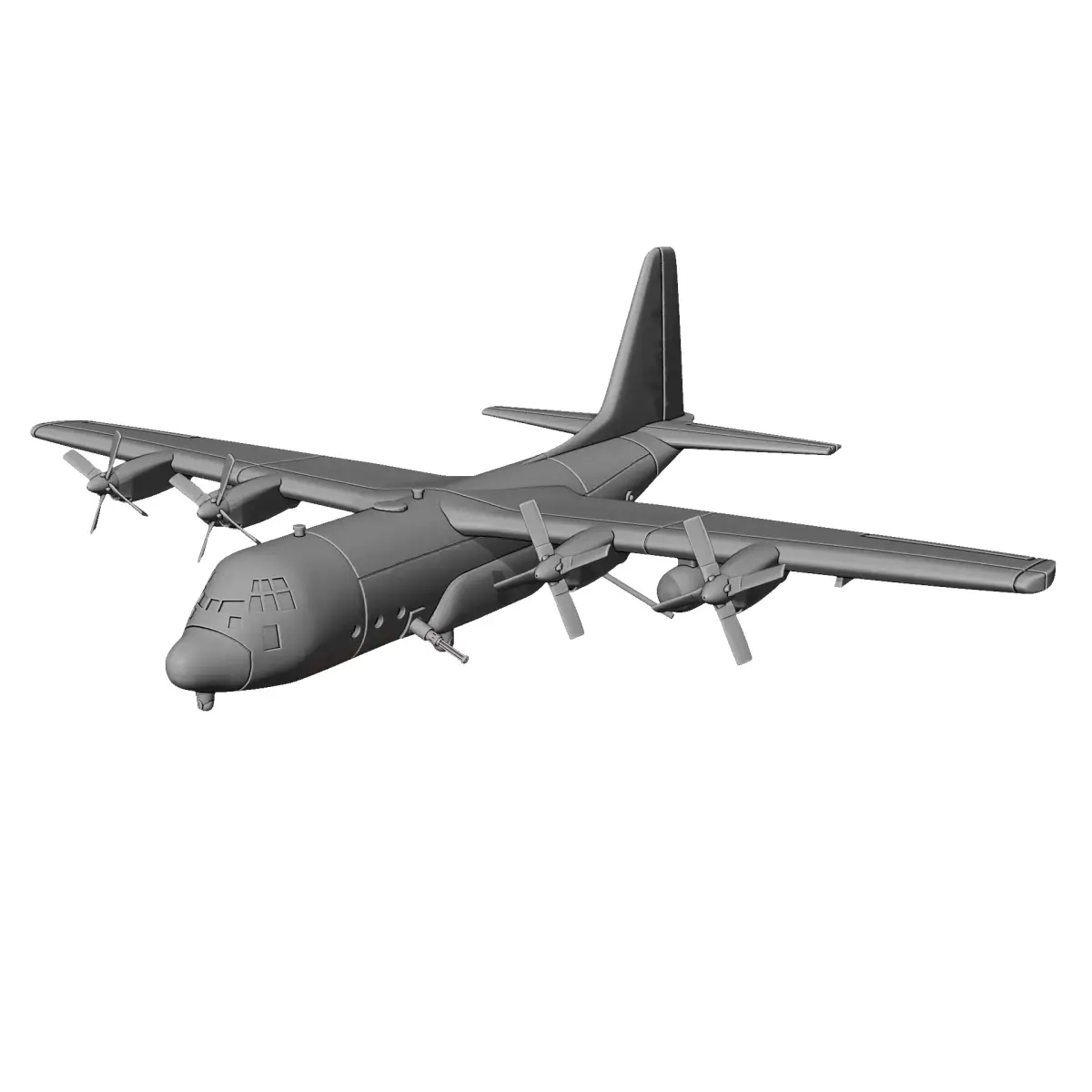 Lockheed AC-130 Spectre 3D print model