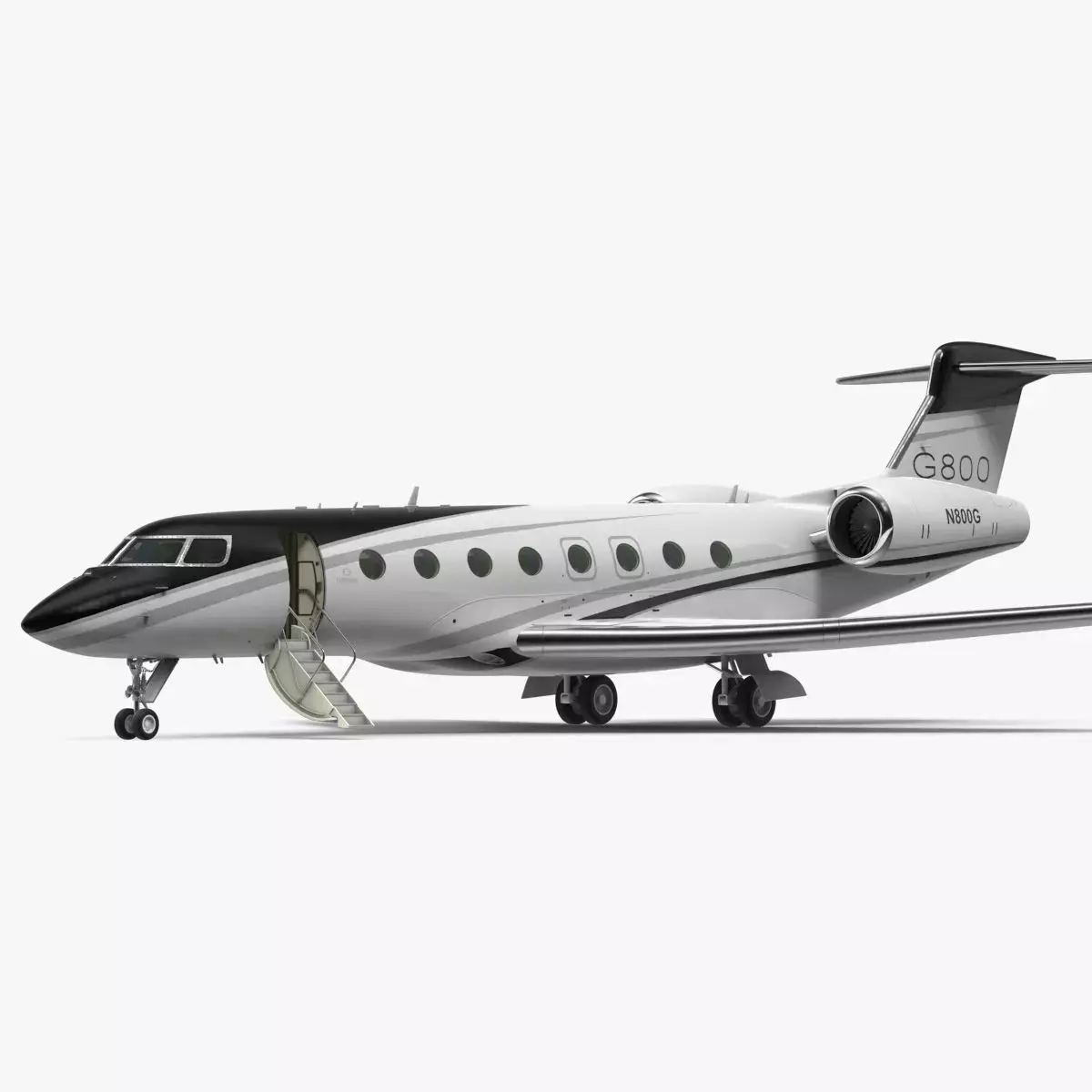 Gulfstream G800 Large Business Jet Rigged 3D model