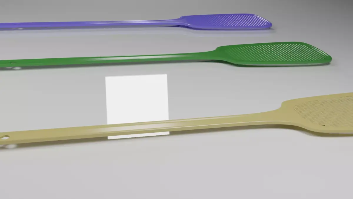 Flyswatters three plastic spatulas 3D model
