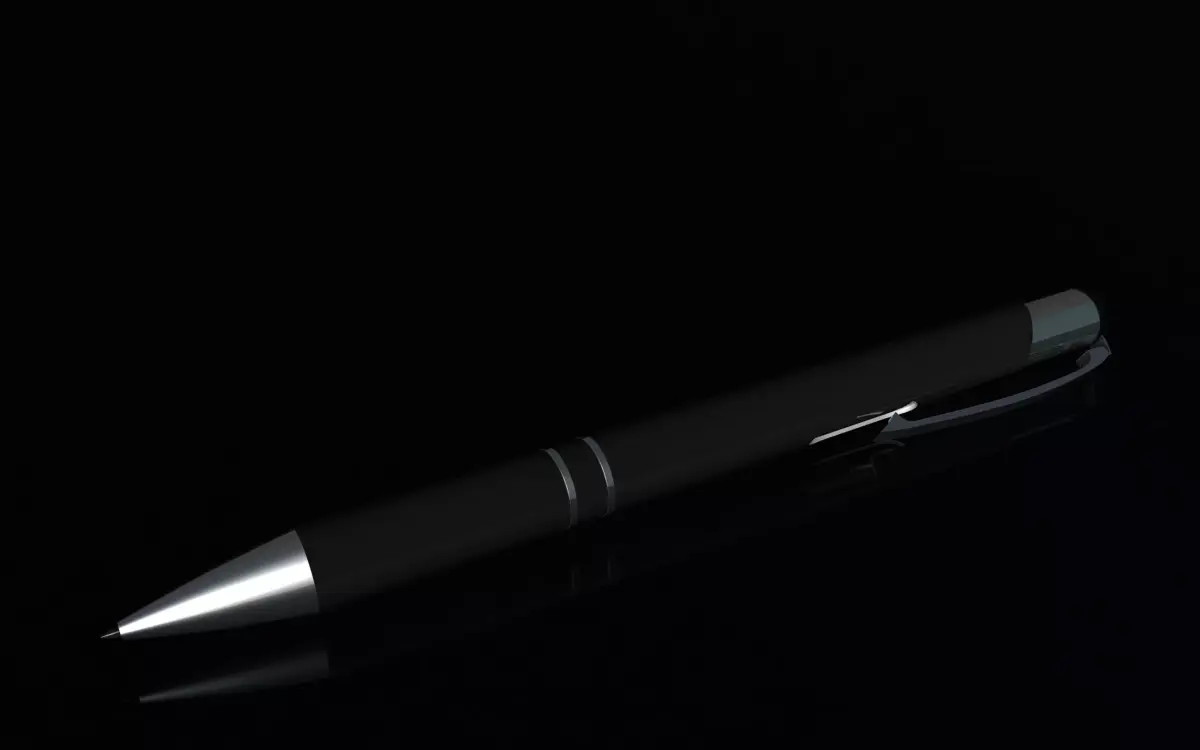 Chrome Pen 3D model