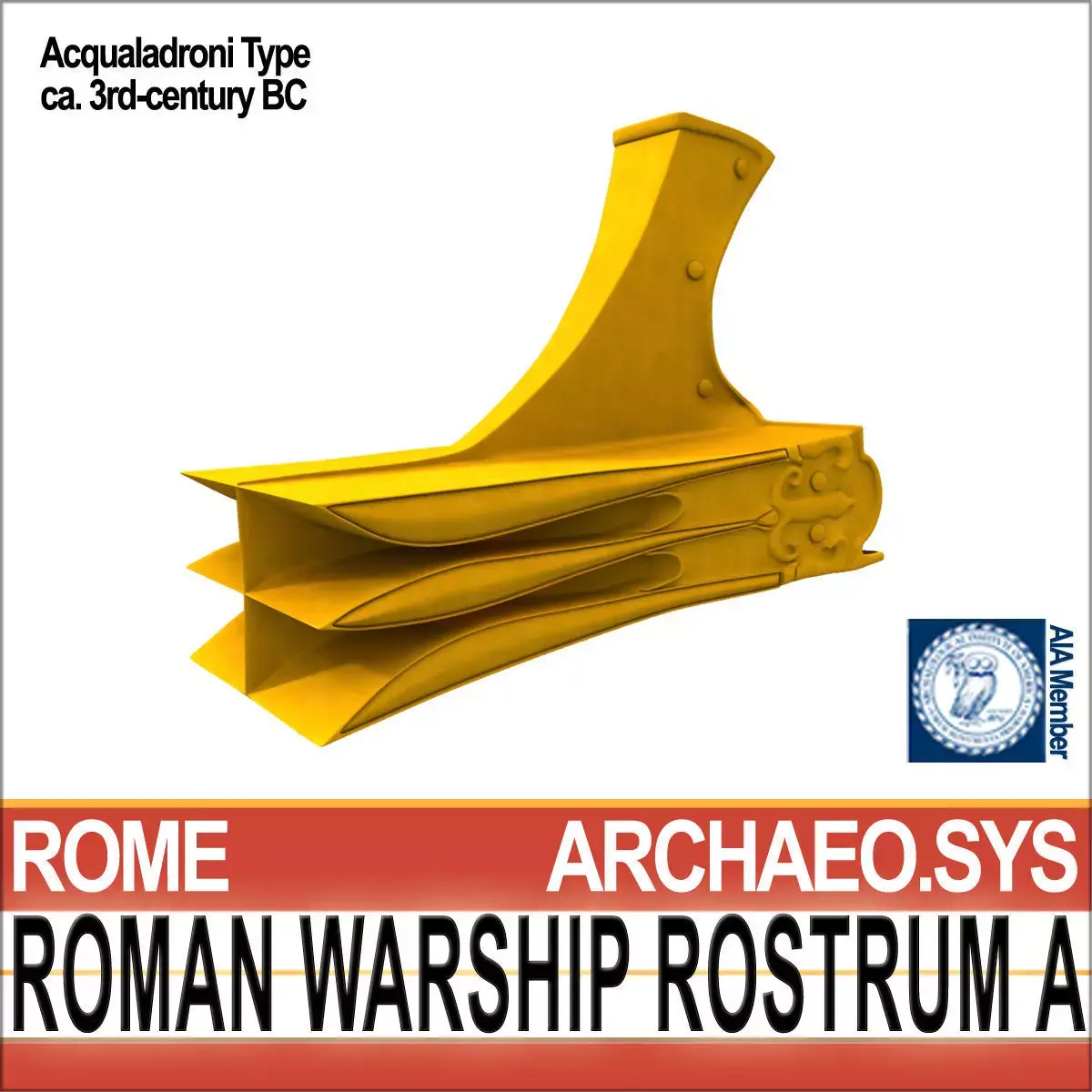 Roman Warship Naval Ram A 3D model