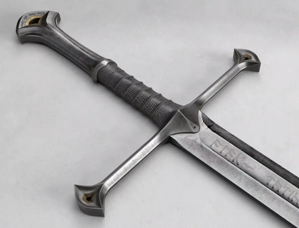 Lord of the Rings sword Anduril - PBR legendary weapon Low-poly 3D model