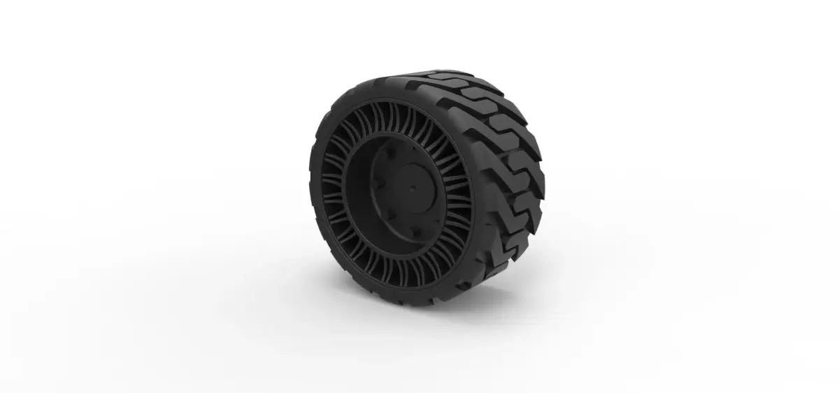 Twheel version 2 from Front loader 3D print model