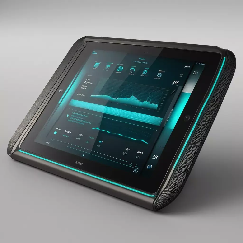 Futuristic Glowing Data Tablet 3D model