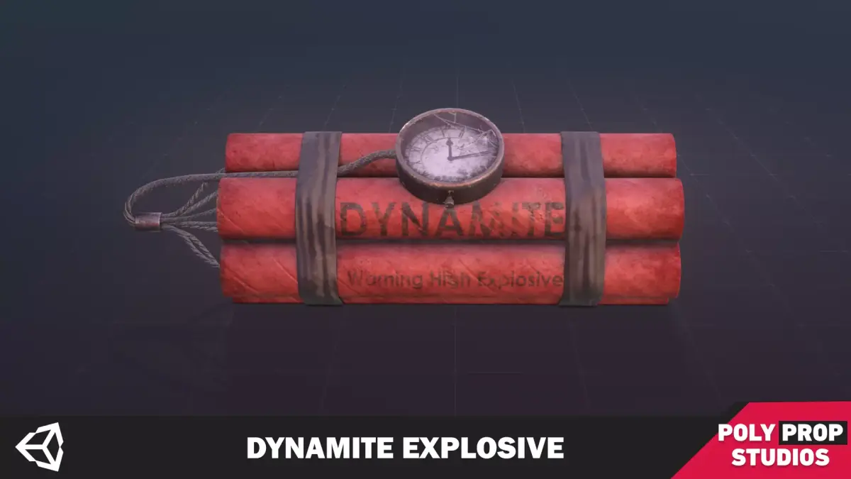 Dynamite Explosive Low-poly 3D model