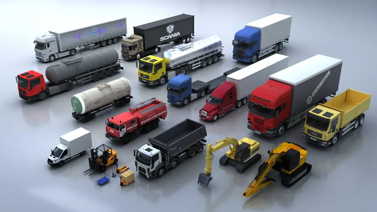 Truck - Transport Vehicle - Engineering Vehicle Pack 3D model