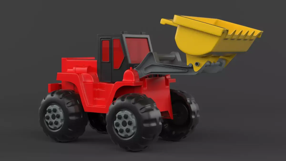 Toy Bulldozer 3D model from CGTrader