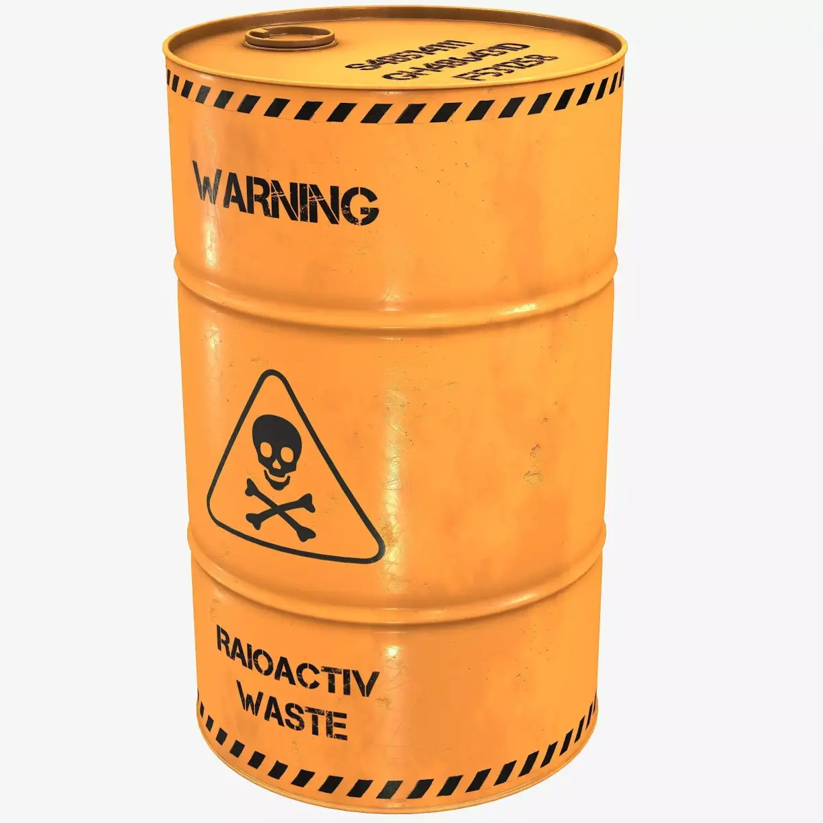 Radioactive Waste Barrel model Low-poly 3D model