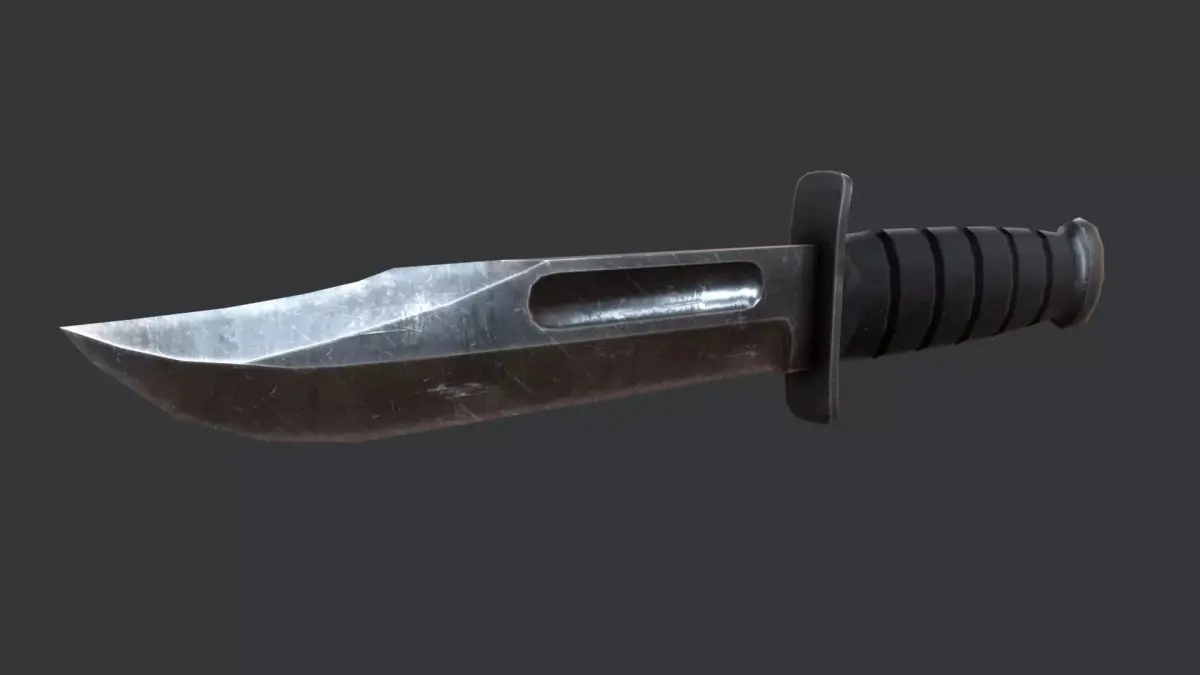 Kabar Combat Knife Low-poly 3D model purchase