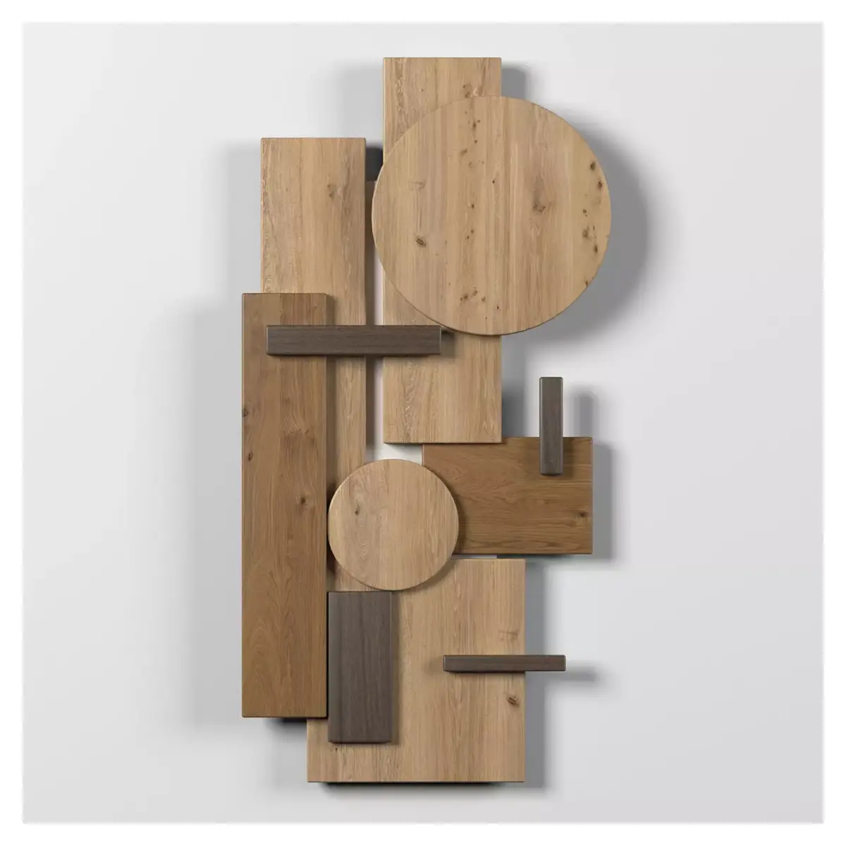Wall shapes Decoration - Wood - 40x90 - Collection - Part 3 3D model