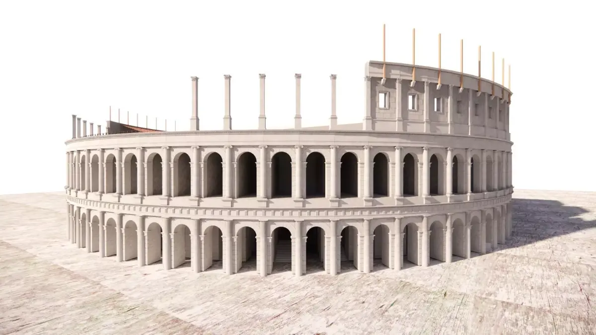 Roman Coloseum-Colosseum Undamage 3D model