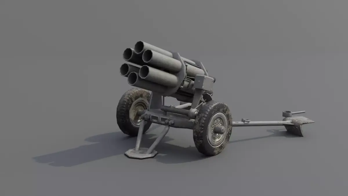 15 Cm Nebelwerfer 41 Rocket artillery Low-poly 3D model