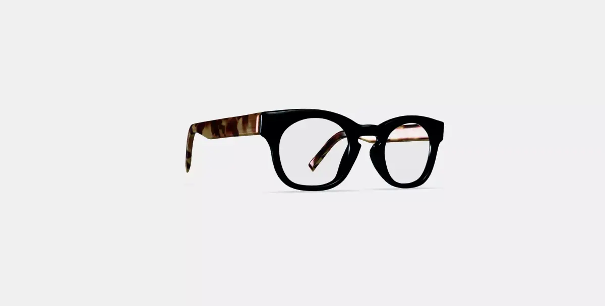 Kimball Eyeglasses in Jet Black with Brioche Tortoise 3D model