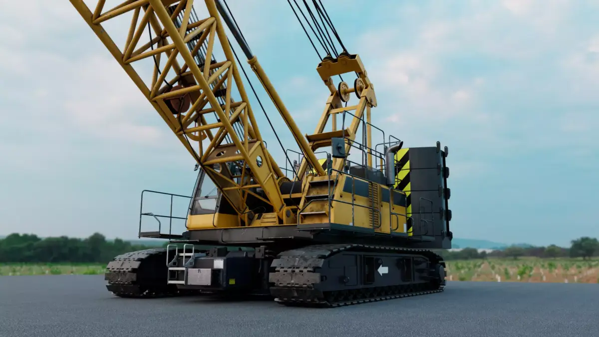 Crawler crane Low-poly 3D model by PhilRivera