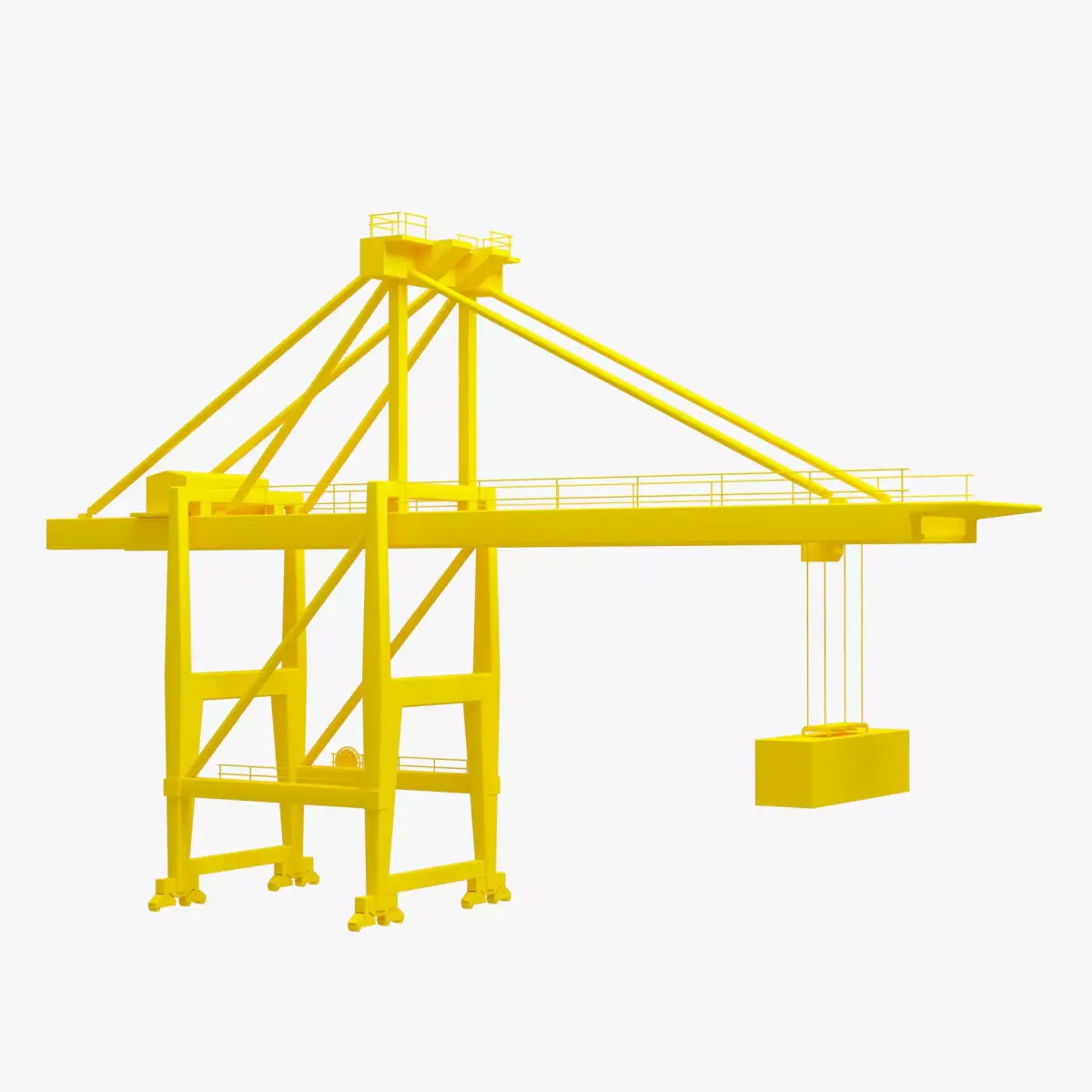 Crane port 3D model