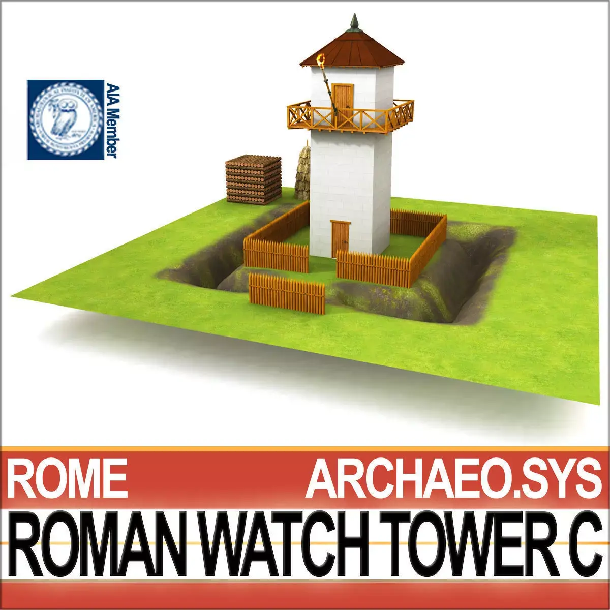 Roman Watch Tower C 3D model