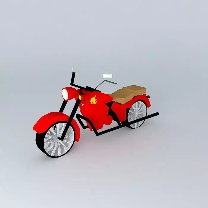 Flamin' Red Chopper Free 3D model