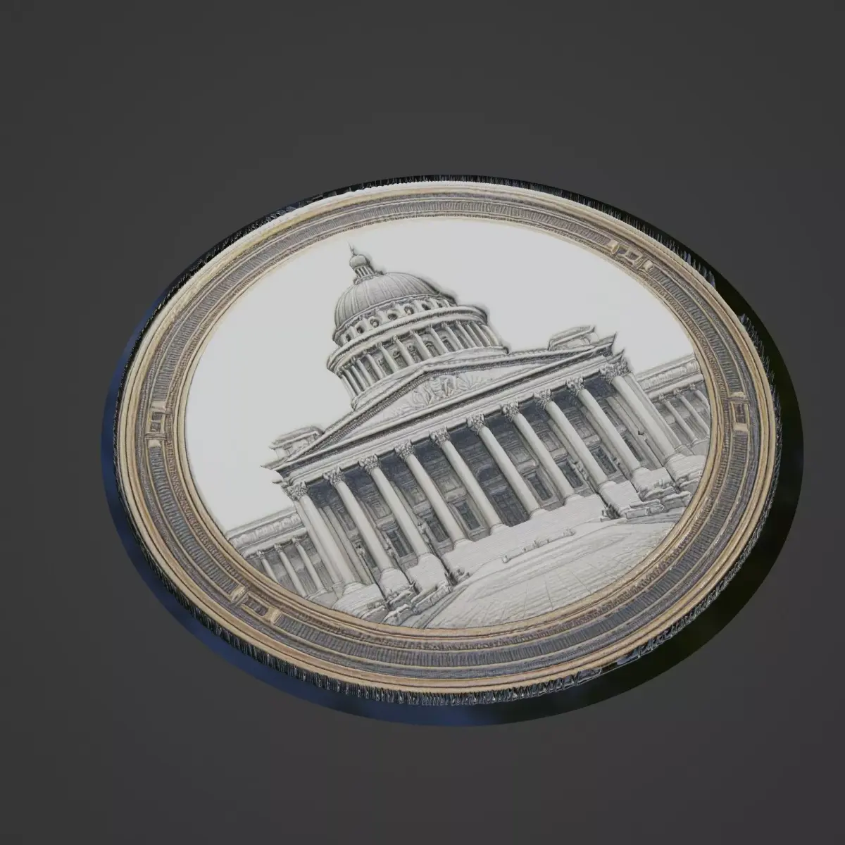 Building House Pendant Medallion 3D print model 17