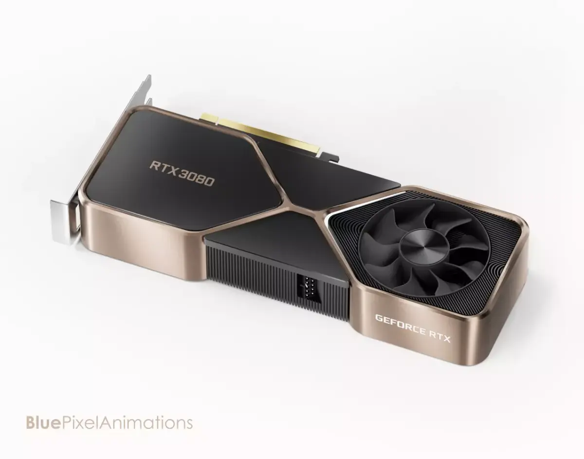 RTX 3080 Founders Edition NVIDIA 3D model