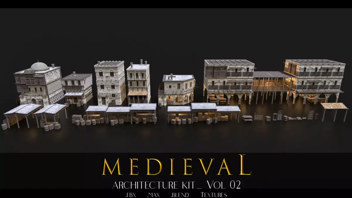 Medieval Modular Buildings  Vol 02 3D model